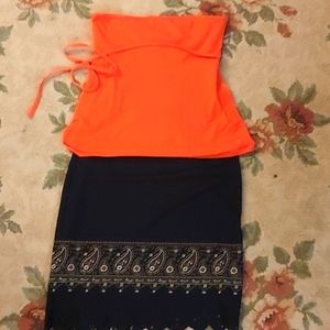 Ninety black skirt plus free vs top